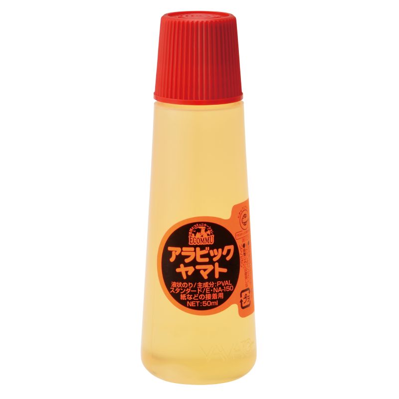【主成分】PVAL(ポリビニルアルコール) 【材質】≪本体≫ 　　　　　容器：PE 　　　　　中栓：PE 　　　　　キャップ：PE 　　　　≪スポンジキャップ≫ 　　　　　スポンジ：ウレタン、ナイロンメッシュ 　　　　　受け皿：PE 　　　　　リング：PE 【容量】50ml 【備考】環境への負担の少ない仕様、材質の「エコミュ商品」 【特長】 　●速乾性と接着力に優れた滑らかな塗りあじで、オフィスでもホビークラフトでも使いやすい液状のりです。 　●二重構造のスポンジキャップはのりを均一に通すため塗り心地抜群で、 　　耐久力のある柔らかなメッシュ素材になっています。 ご注文・配送に関しての注意事項 　■こちらの商品はまとめ買い商品です。 ご注文の際は数量の選択お願いします。 　■当店在庫から、もしくはメーカーから取り寄せ後の出荷となります。 　■軒先渡しの商品のため到着後、お客様で開梱していただく必要があります。 　■運送会社の指定及び時間指定等は行えませんので予めご了承願います。 　■取り寄せ商品のため、お客様都合でのキャンセル・返品・交換は致しかねます。 　　ご注文時に商品仕様等をご確認のうえ、お間違いの無いよう注文お願い致します。 　■納期はメーカー在庫がある場合の目安です。在庫切れの場合は別途ご連絡いたします。 　■在庫切れや納期が予定より延びた場合によるキャンセルは承っております。