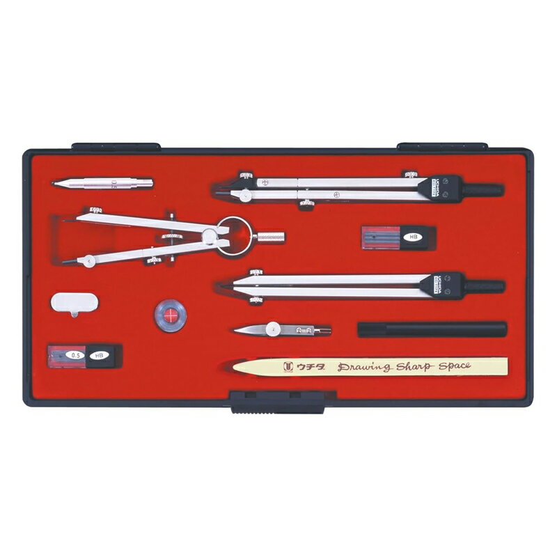 ウチダ　KD型製図器　SEセット　13品組A(烏口抜き) [ 1-730-7306 ]