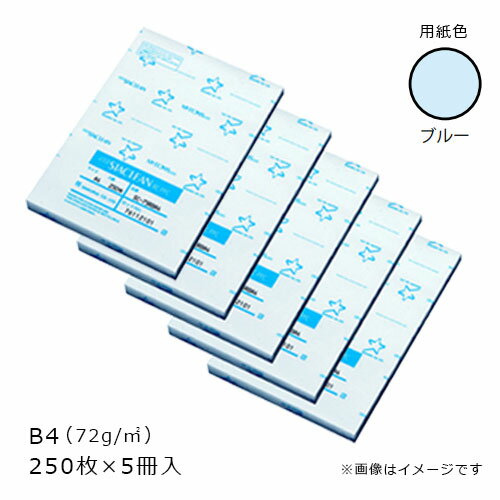 桜井　クリーンペーパー(無塵紙)　ニュースタクリンRC.PPC　ブルー　72g/m2　B4　250枚×5冊入　SC75RBB4(2)