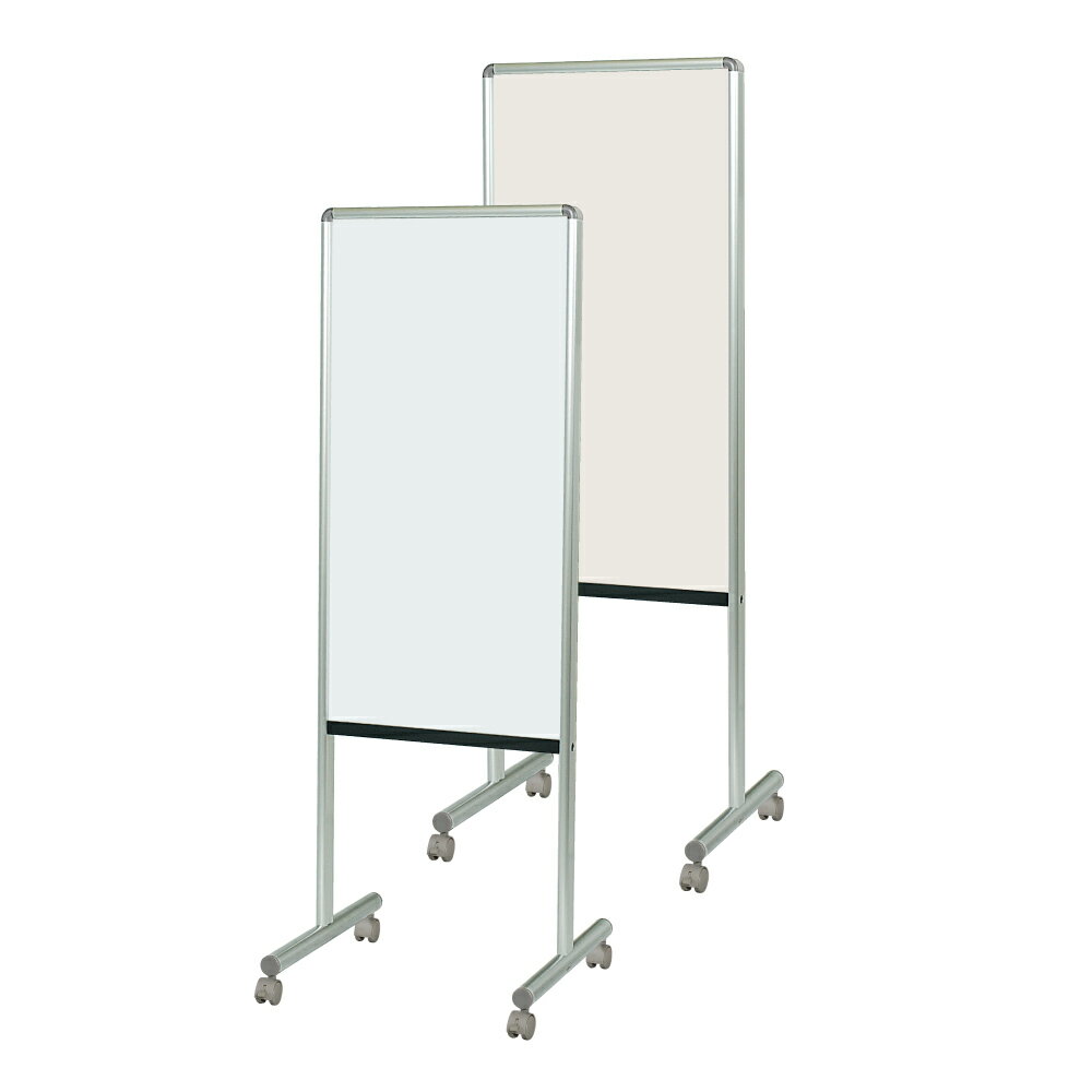 馬印　UD案内板　ホーローホワイトボード/ツーウェイ掲示板(912アイボリー)　キャスターつき　Y8HK450C