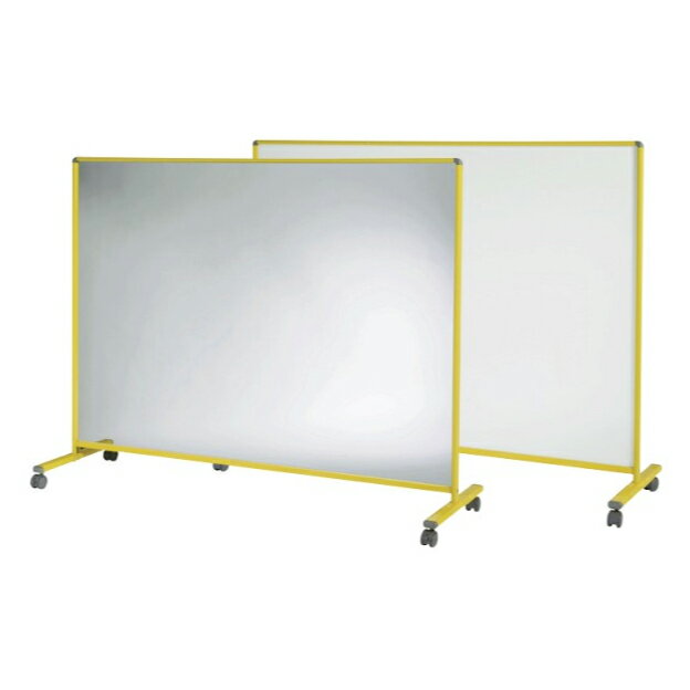 馬印 ミラーボードキッズ ミラーボード/スチールホワイトボード イエロー枠 LBA-4YY [3]