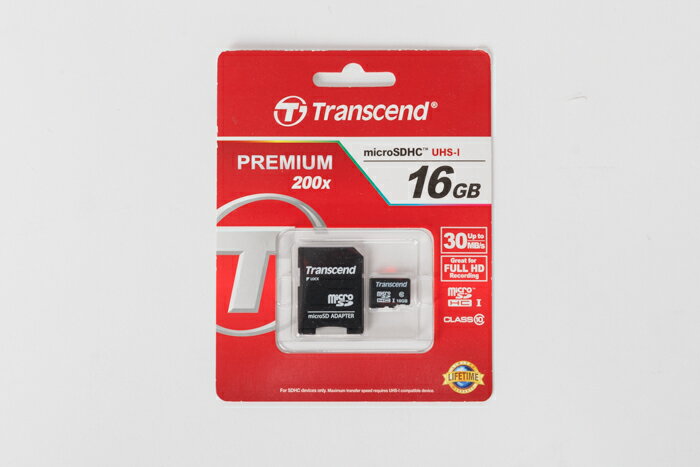 [経年未使用品]【Transcend microSDHC 16GB UHS-1】【PREMIUM 200x】