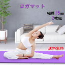 【35%OFF スーパーSALE限定】送料無料 2枚組 ヨガマット 15mm 幅広 折り畳み nbr ヨガ ヨガワークス エクササイズマット フィットネスマット...
