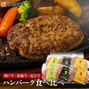三大銘柄牛 神戸牛 松阪牛 近江牛 生ハンバーグ ステーキ 食べ比べセット 6食セット 和牛 牛肉 裏小路牛肉店 母の日 ギフト プレゼント