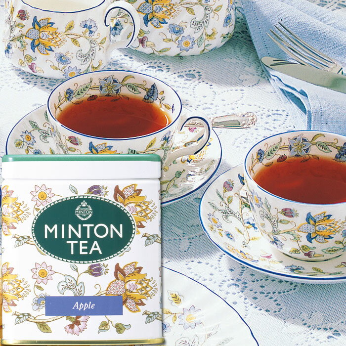 ミントン・ティー ミントンティー アップル 80g缶入り［伝統を受け継いだ本格的な英国紅茶 MINTON TEA］ | ミントン 森半 紅茶 茶 お茶 ティー 茶葉 プレゼント ギフト 水出し 水だし 水出し紅茶 プチギフト 英国 イギリス 缶 リーフティー アップルティー りんご フレーバー りんご紅茶