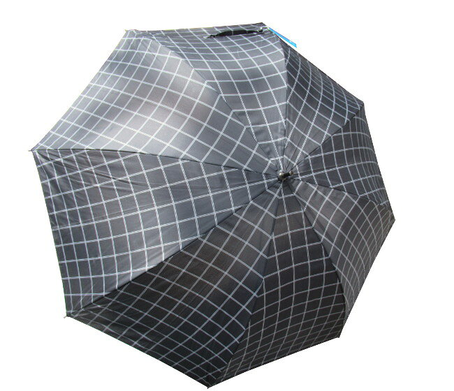 パジャマのモリキューのメンズ かさ 耐風強化 傘 さかさになっても閉じれば元通り 紳士用 親骨70cm 強風に強い！さかさ かさ グラス骨 ブラック・ネイビー ・チェック柄｜アングル3