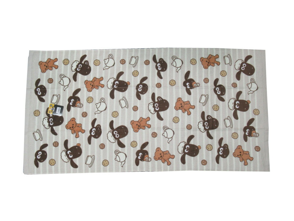 バス タオル 綿100％ 約60×120cm ひつじのショーン スペシャルテイスト 表はシャーリング、 裏はパイル..
