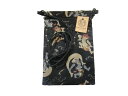 ポシェット (風神雷神) 裏地付き 綿100% 【日本製】 約23cm×15cm ポケット部分ファスナー付き&サブポケットがあります。(4)