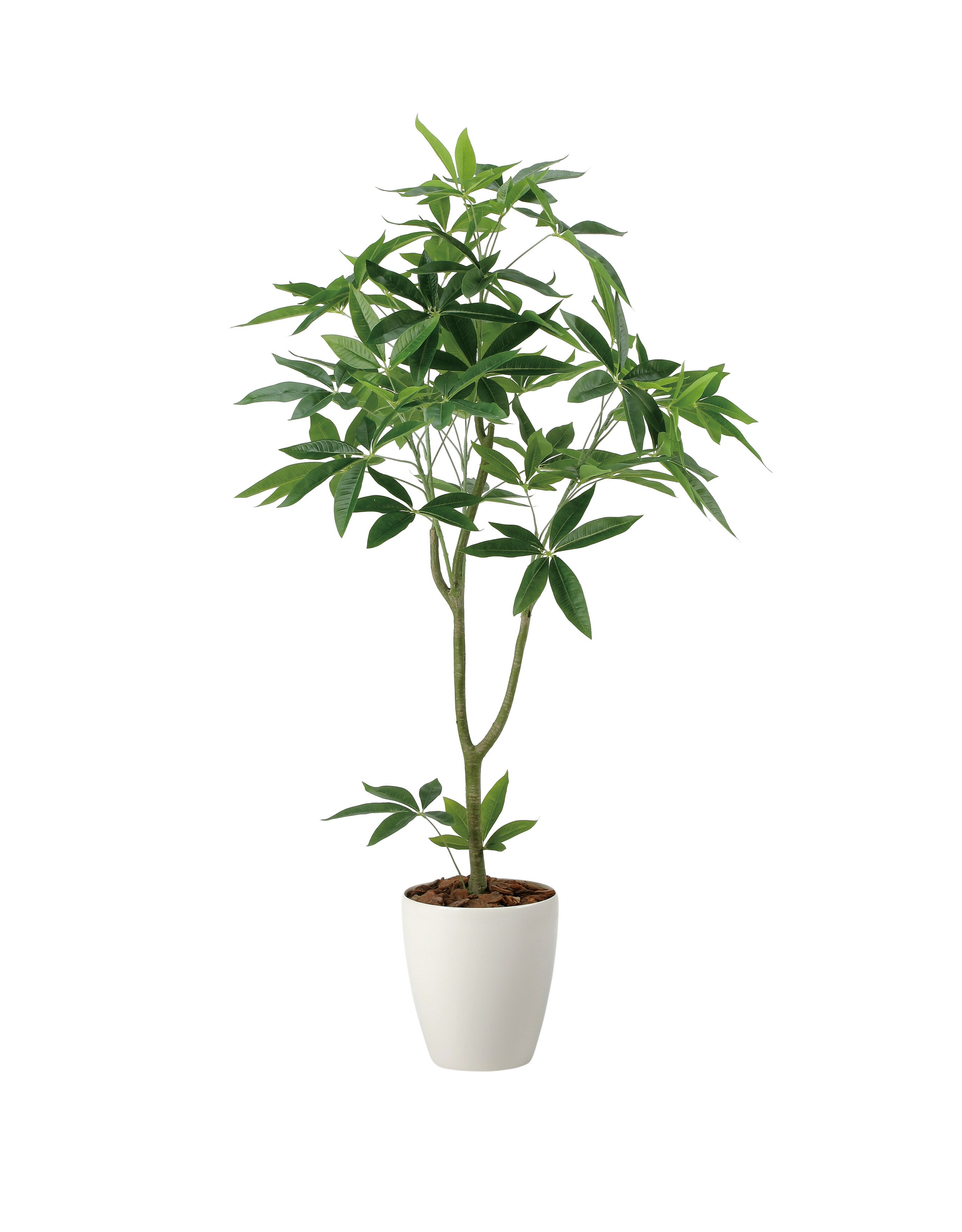 人工観葉植物 造花 業務用 施設 オフィス 店舗 装飾 フェイク グリーン リアル 飾り フレッシュパキラ1.35m 光触媒人工植物 フロアタイプ グリーンシリーズ ナチュラル感 リラックス 癒し 消臭 抗菌 防汚 アートグリーン