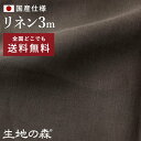 ＼マラソン期間中+最大2000円クーポン ／国産仕様リネン生地 3mカット品カラーリネン 約110cm幅×3.0m 濃茶 普通地 平織り キャンバス