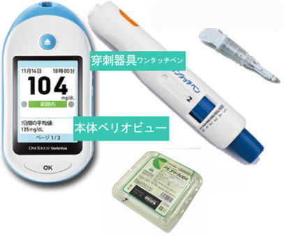 【あす楽】【送料無料】血糖値測定器ワンタッチベリオビュー4点【測定器1台・針30本・穿刺器具・消毒綿1箱】【ジョンソンエンドジョンソン】【血糖測定器セット】【血糖値測定器】【グルコース測定器】