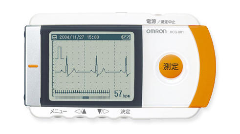 オムロン携帯型心電計　HCG-801　かんたん操作【心電計】【不整脈】【家庭向け心電計】