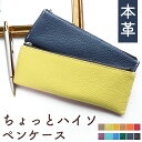 革 ペンケース ハイソ 筆箱 本革 レザー 文房具 ペン入れ 文具 筆記用具 ふで箱 収納 ペン ケース ふでばこ ハンドメイド 小物入れ おしゃれ 贈り物 ギ...