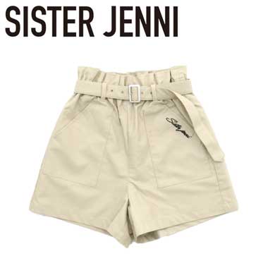 (SALE_セール_最終処分) SISTER JENNI(シスタージェニィ)ベルト付き合皮ショートパンツ (130-160cm)2115317 jenni ジェニィ 子供服 キッズ ジュニア