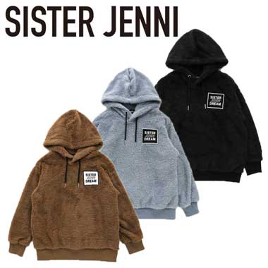 SISTER JENNI (シスタージェニィ) ワッペン付きもこもこパーカー 2126201（130cm140cm150cm160cm）子供服 キッズ ジュニア