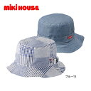 【SALE_セール】【メール便_送料無料】mikihouse(ミキハウス) パッチワークプリント リバーシブルハット(帽子)12-9103-619UVカット 日よけ 紫外線対策 (B)