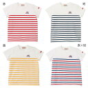 (SALE_セール　アウトレット)mikihouse(ミキハウス) ボーダー半袖Tシャツ エブリディミキハウス　(80cm-150cm) 10-5209-825（B）