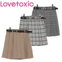 【SALE_セール】Lovetoxicラブトキシック ベルトつきチェックプリーツスカパン フォーマル スカート メール便可能 M(150cm) L(160cm)...