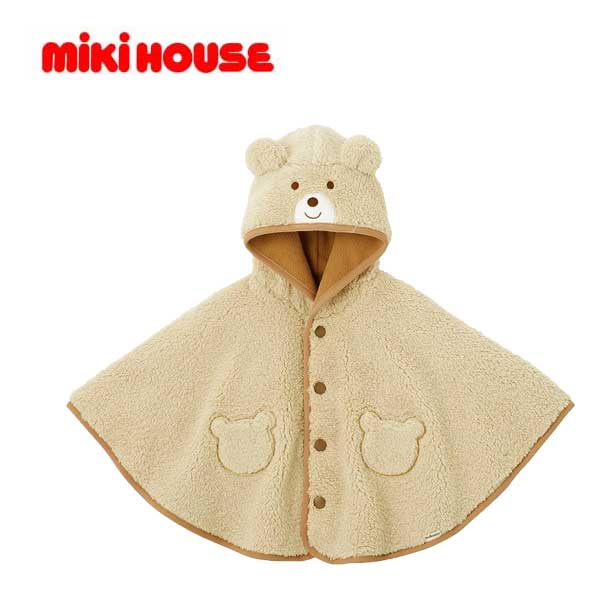 mikihouse(ミキハウス) ）ホットビスケッツ　マント　73-3801-497F(70-90cm) ミキハウス ホットビスケッツの顔ドンボアマント。 人気の顔ドンシリーズから、ふわふわのボアが見た目・着心地ともに暖かなマントが登場！ ベビーちゃんにおすすめの防寒アイテム『マント』です。 一枚羽織ればくまちゃんになりきれるかわいいデザイン。 ちょこんとお座りした姿や、よちよち歩きにマントが揺れる姿など、 成長に応じて色々な可愛らしさを見られます。 ※送料は確認メールで調整いたします。 尚誠に恐縮ではございますが、宅配便での発送の場合 北海道・沖縄・離島 方面につきましては 追加のご負担(770円)をお願いしております。 ご了承ください。