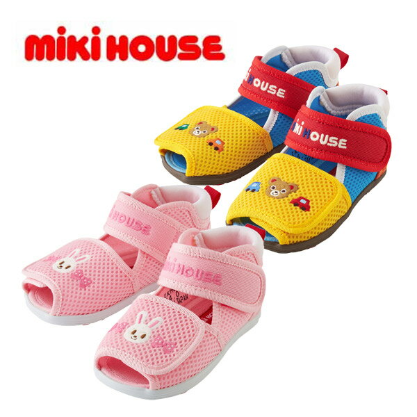 期間限定P11倍●ミキハウスmikihouseくまステッチ プレシューズ(13.5cm・14cm・14.5cm・15cm子供靴 赤ちゃん 男の子 女の子 出産祝い プレゼント よちよち歩き 歩きはじめ ハイハイ タッチ