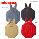 【メール便＿送料無料】mikihouse(ミキハウス)ロゴ　ロンパースS(70-80cm)M(80-90cm)10-1509-493