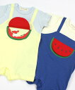 【SALE_セール】【SiShuNon/シシュノン】 すいかポケット半袖ロンパース ガーリーロンパース ベビー服 35313105 70cm 80cm (3か月~12か月)(メール便対応)