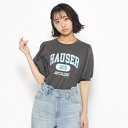 【SALE_セール】PINK-latte(ピンクラテ) カレッジロゴパフスリーブTシャツ31918056