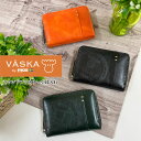 VASKA by moz カリオン ラウンドファスナー小銭入れ コインケース モズ moz VASKA ヘラジカ 財布 カード収納 メンズ 紳士 ボーイズ ブラック グリーン オレンジ