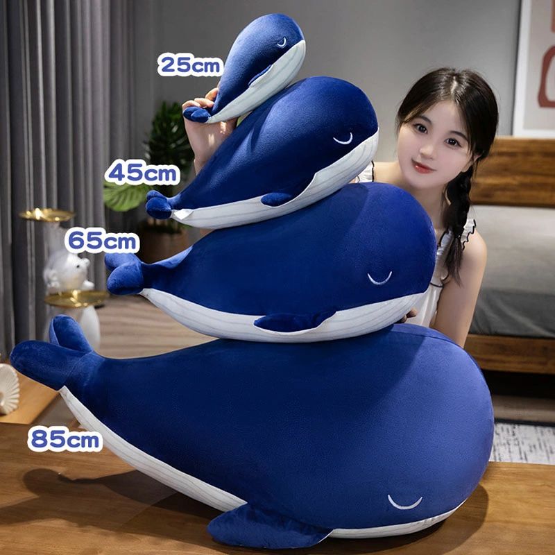 【送料無料】クジラ ぬいぐるみ モコモコ おもちゃ おしゃれ 可愛い シロナガスクジラ 柔らかい もこもこ 子供 彼女 かわいい 癒し 大きいサイズ 抱き枕 添い寝枕 安眠おもちゃ 床ごこち お祝い プレゼント 人気 ギフト おすすめ 25cm/45cm/65cm/85cm — vista 2