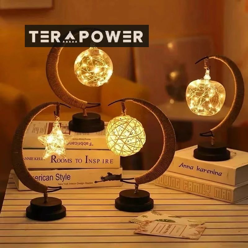 インテリアライト ライト リビング 寝室 プレゼント 電池式 LED おしゃれ シンプル 間接照明 綿麻ランプ ベッドサイドランプ テーブルランプ デスクライト