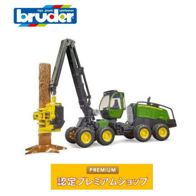 bruder ブルーダー John Deere 1270G ハーベスター（丸太付き）02135 | ジョンディア― John Deere 林業 伐採 丸太 材木 森林作業車 おもちゃ 車のおもちゃ はたらく車 はたらくくるま 働く車 のりもの ミニカー 誕生日 クリスマス