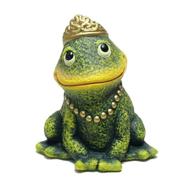 【ブラックフライデークーポン対象】素焼き置物 幸運を呼ぶ プリンセスカエル 小 pto-2767g | ポルトガル製 カエル 蛙 テラコッタ 素焼き置物 ハンドメイド