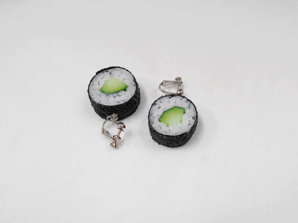 【 イヤリング ピアス 胡瓜巻き・丸 】 日本製 小物 食品サンプル おもしろ プレゼント かわいい おし..