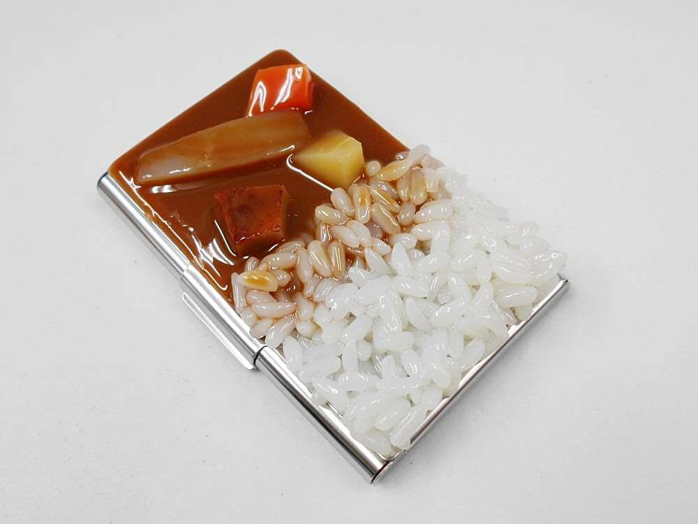 【 名刺ケース カレーライス 】 日本製 小物 食品サンプル おもしろ プレゼント かわいい おしゃれ ハンドメイド 模型 フェイクフード フード 食べ物 パーツ 撮影 大阪 ユニーク Japan 雑貨 名刺入れ 営業 レディース メンズ