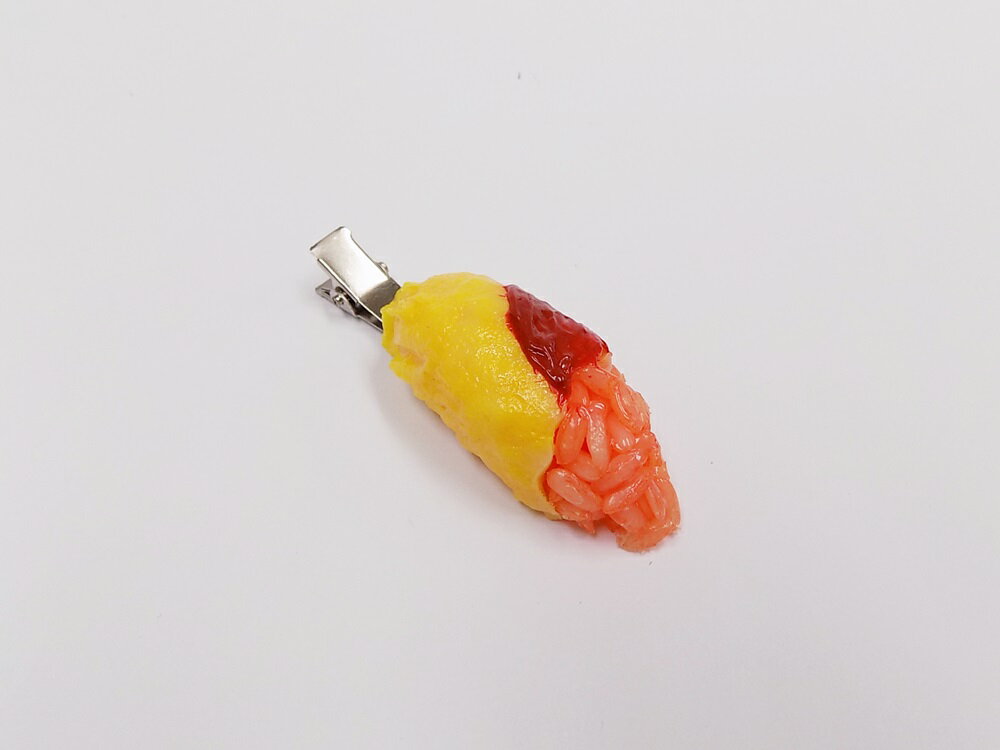 【 ヘアクリップオムライス 欠け 】日本製 小物 食品サンプ