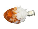 【 ヘアクリップ カレー 人参・小 】 カレーライス ヘアピン 日本製 小物 食品サンプル おもしろ プレゼント かわいい おしゃれ ハンドメイド 模型 フェイ...
