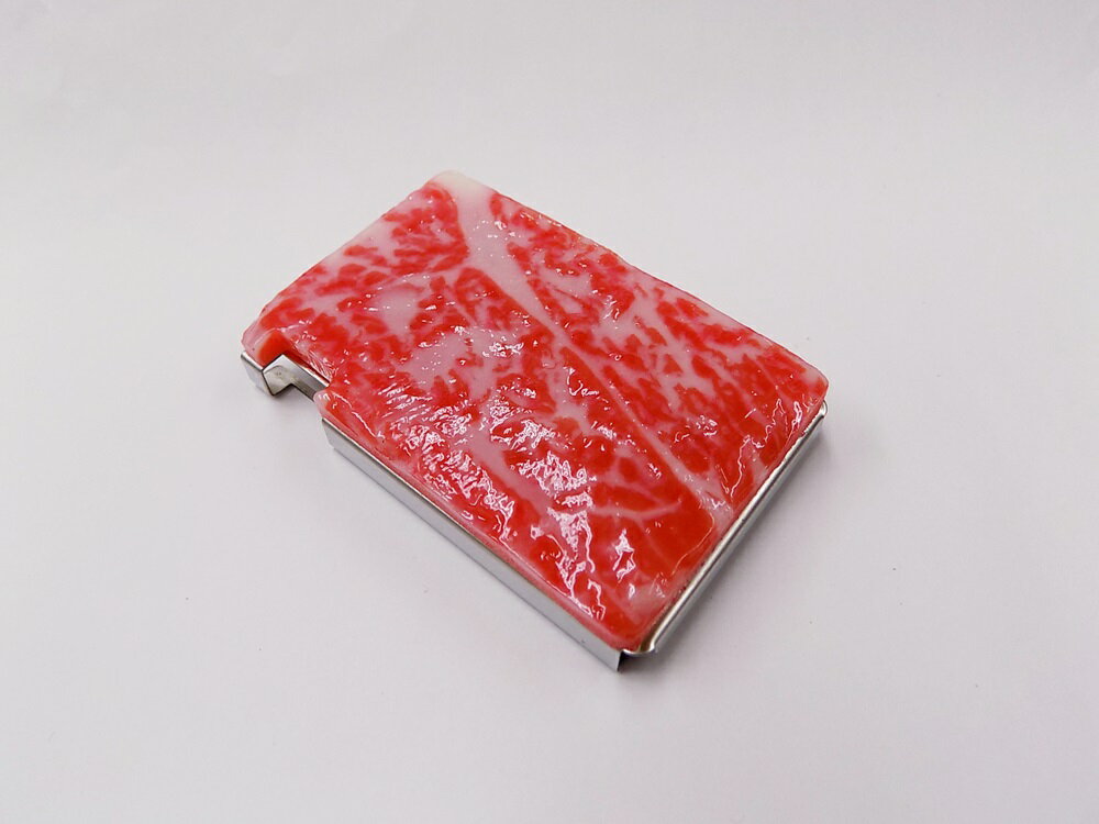 Rakuten - 【 ミンティア ケース 上カルビ 】 日本製 小物 食品サンプル おもしろ プレゼント かわいい おしゃれ ハンドメイド ポーチ バッグ 模型 フェイクフード フード 食べ物 パーツ 撮影 大阪 ユニーク Japan タブレットケース