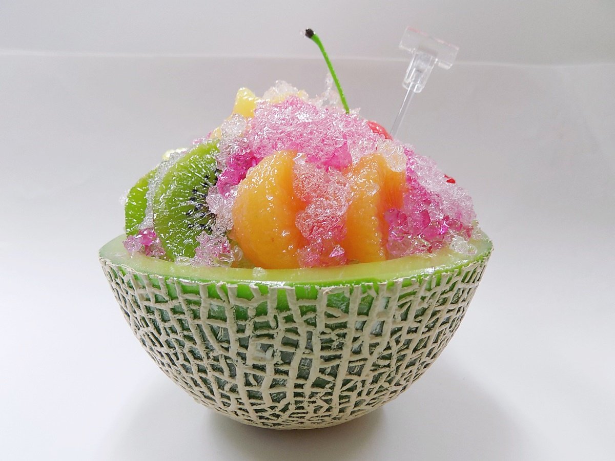 【 カード立て かき氷 大・メロン（イチゴソース） 】 日本製 メモスタンド 小物 ...