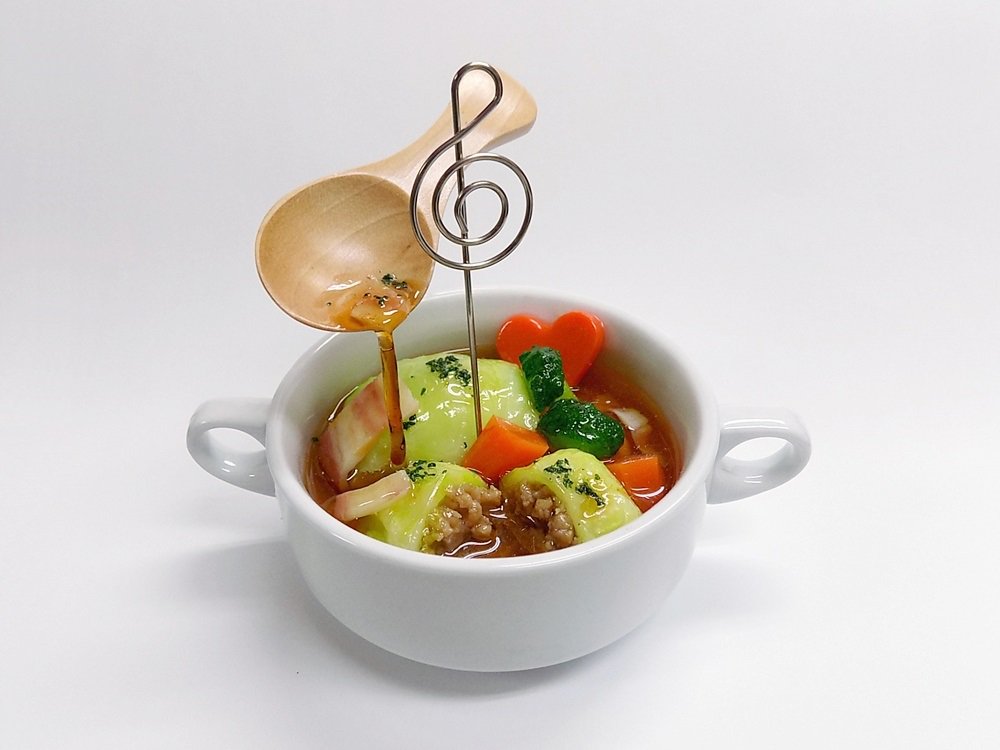 【 カード立て ロールキャベツ 】 日本製 メモスタンド 小物 食品サンプル おもしろ プレゼント かわいい おしゃれ ハンドメイド 模型 フェイクフード フー...