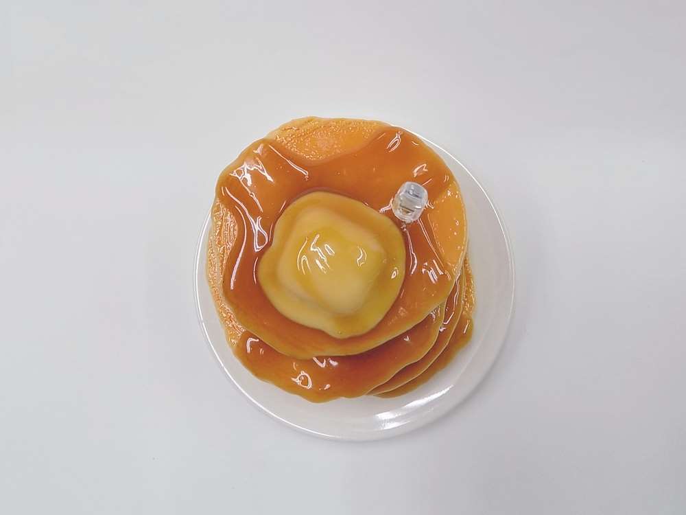 【 カード立て ホットケーキ タワー・大 】 日本製 メモスタンド 小物 食品サンプル おもしろ プレゼント かわいい おしゃれ ハンドメイド 模型 フェイクフード フード 食べ物 パーツ 撮影 大阪 ユニーク