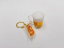 【 キーホルダー ビール ・ ミニ & 餃子 ミニ 付 】 日本製 小物 食品サンプル おもしろ プレゼント かわいい おしゃれ ハンドメイド ポーチ バッグ ...