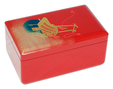 会津塗り宝石箱オルゴール　（朱色 御所車）サンキョー製（日本）B-500F[送料無料]　【楽ギフ_包装選択】【楽ギフ_のし宛書】【楽ギフ_メッセ入力】