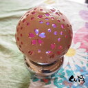 手造り陶器のLED回転オルゴール『桜球体』限定生産品