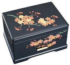 会津塗り宝石箱オルゴール　（桜）サンキョー製（日本）B318A　[送料無料] 【楽ギフ_包装選択】【楽ギ..