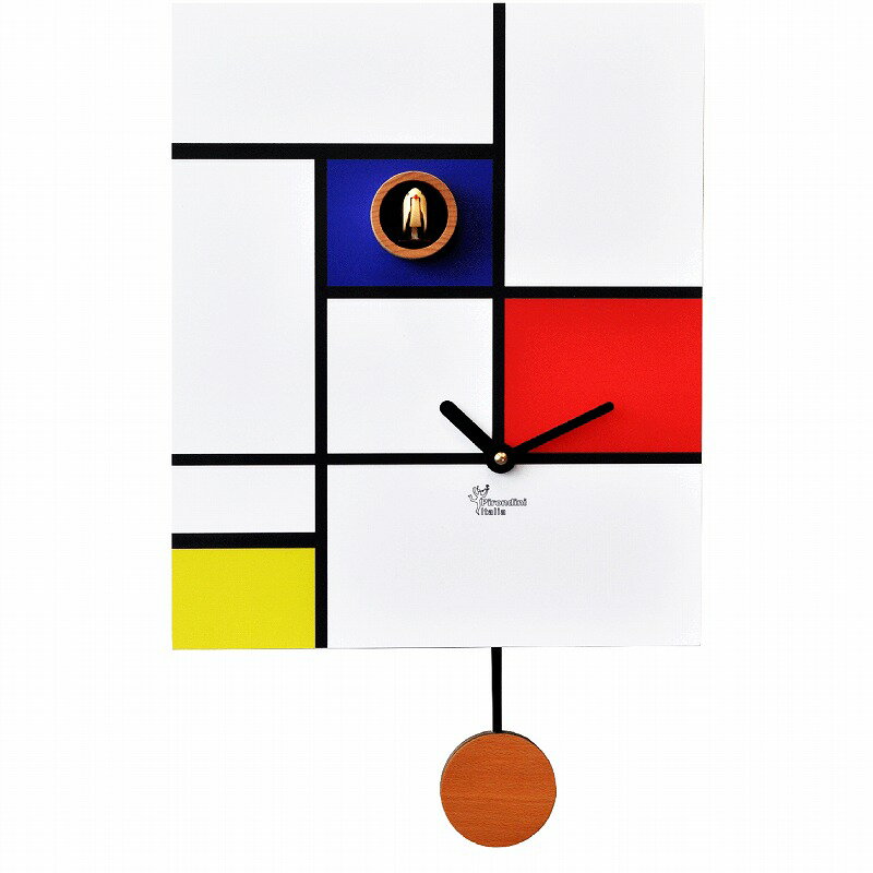 鳩時計　ピロンディーニ　カッコ-時計　"mondrian "イタリア製　ART-140 [送料無料]