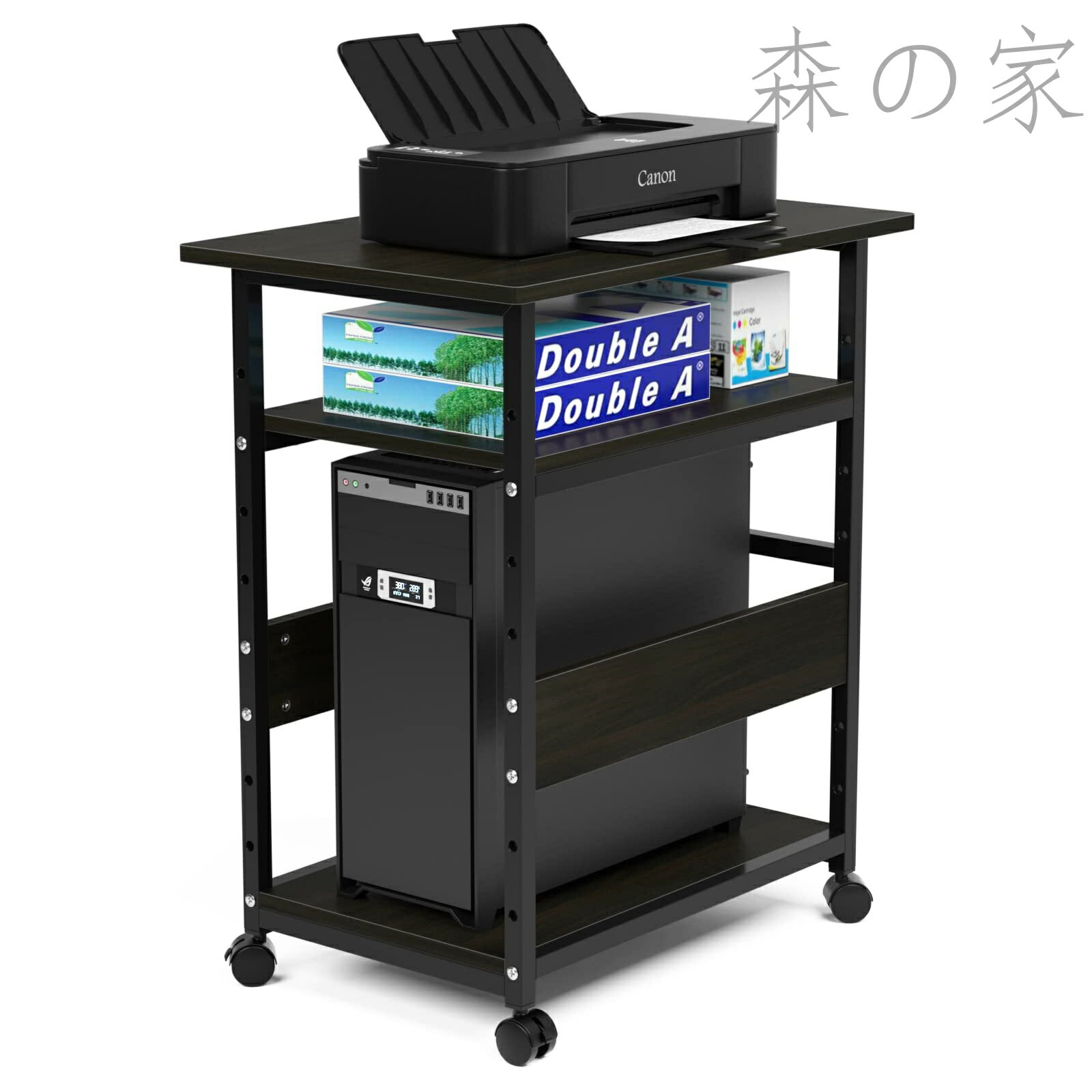 樂天商城 - 【送料無料】3段 デスク下収納 幅60奥行40高さ70cm スリム ラック ワゴン 机下 サイドワゴン 移動式 オフィス 書棚 棚 収納家具 (HT167)