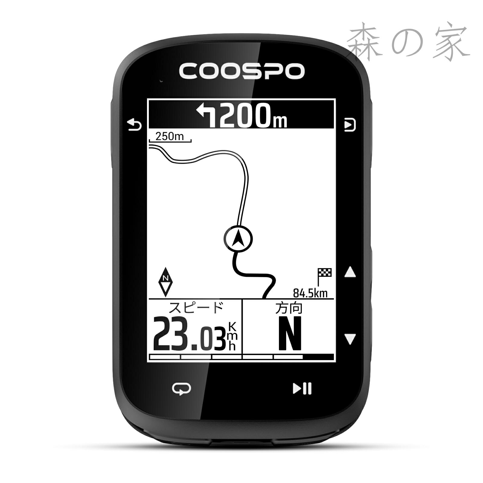 【送料無料】サイクルコンピュータ サイコン GPS搭載 自転車 ナビゲーション ロードバイク用 スピードメーター 速度計 2.6インチ 無線Bluetooth5.0&ANT+ ケイデンススピードセンサー＆パワーメーター対応 45時間大容量バッテリー Strava同期 日本語表記/説明書
