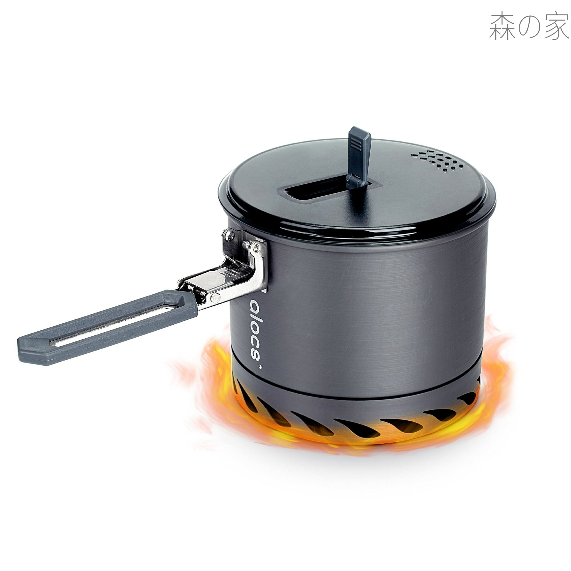 [Free Shipping] 1.4L Direct Flame Compatible Camping Cookware, Camping Pot with Built-in Heat Exchanger, Camping Cooker [JFSL Certified] Camping Gear, Lightweight Outdoor and Mountaineering Equipment, with Storage Bag