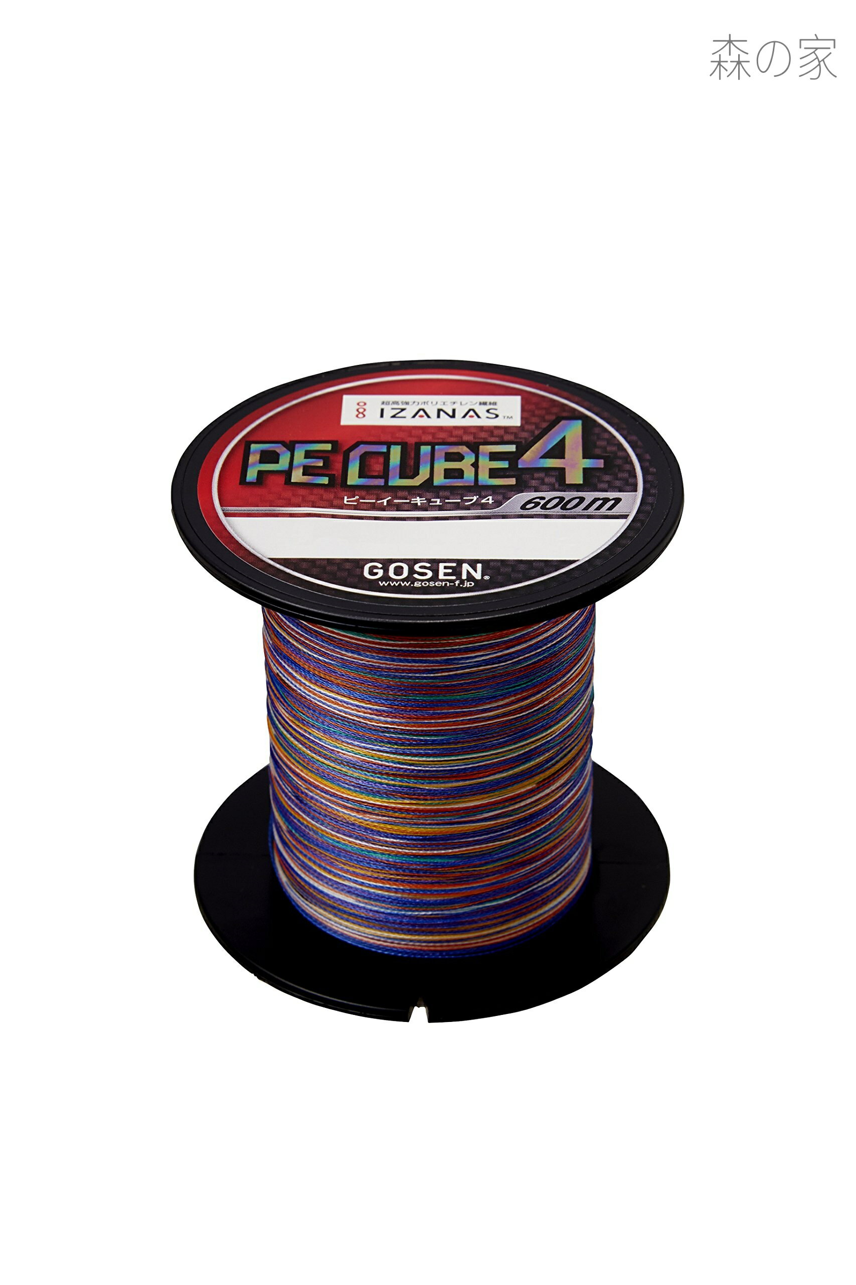 Rakuten - 【送料無料】PE CUBE4 4本編組PEライン 高視認性5カラー 1号〜3号 300m/600m ボビン巻 高強度 日本製原糸使用 国内自社工場製