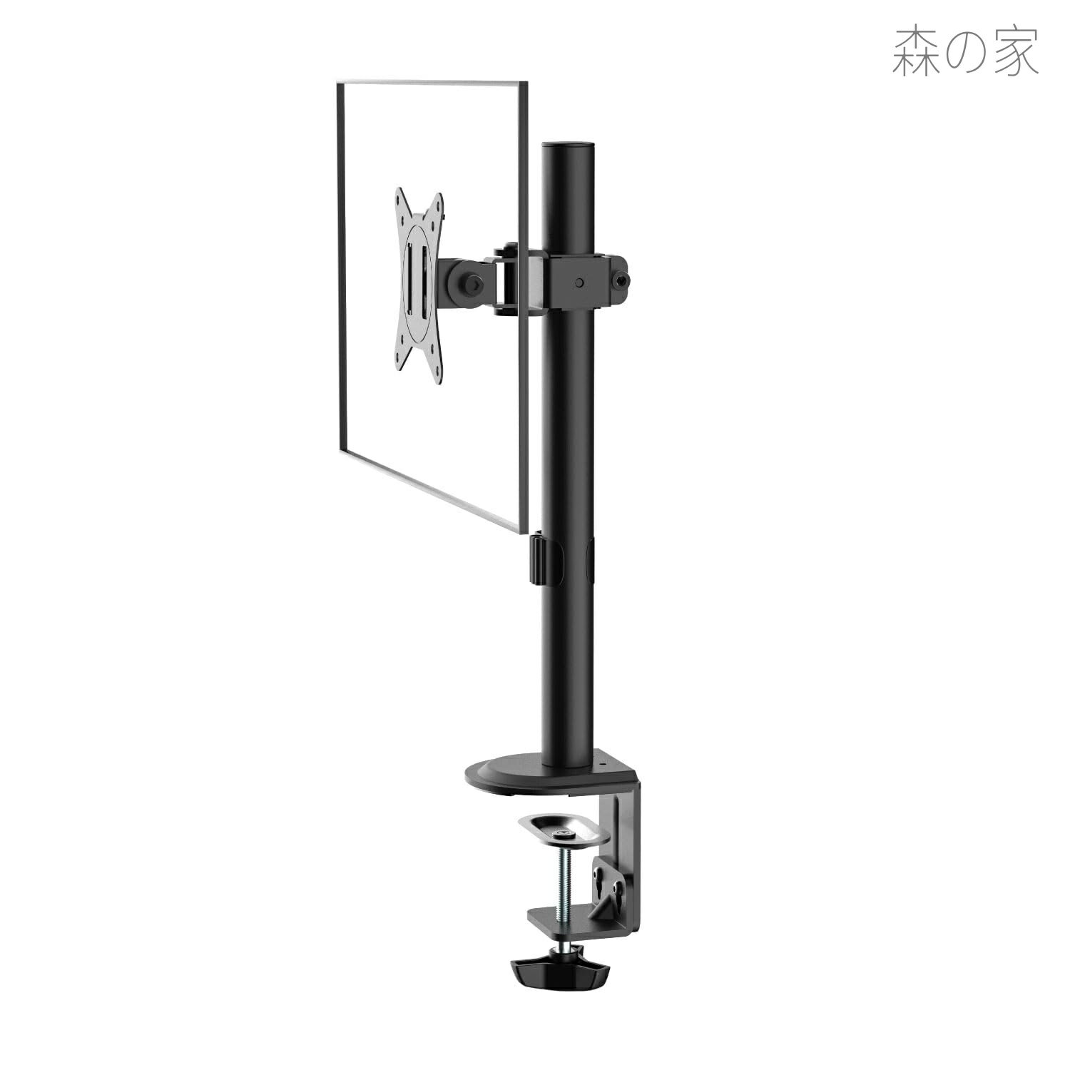 Rakuten - 【送料無料】モニターアーム 17~32インチ対応 耐荷重~9kg シンプルな2軸タイプ 3年保証 GH-AMDN1S-BK